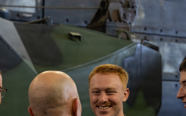 U.S. Marine Corps Leadership Oversee Amphibious Combat Vehicle Launch