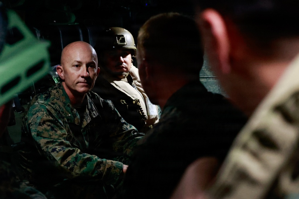 U.S. Marine Corps Leadership Oversee Amphibious Combat Vehicle Launch