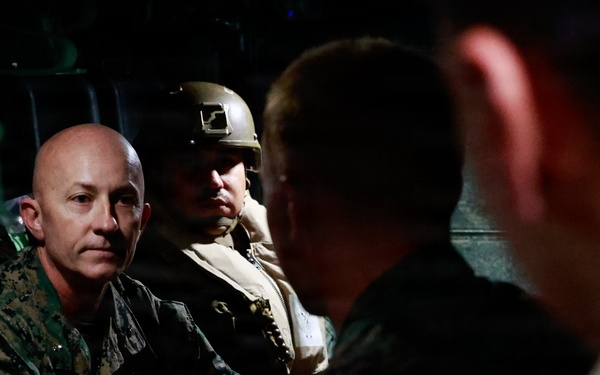 U.S. Marine Corps Leadership Oversee Amphibious Combat Vehicle Launch