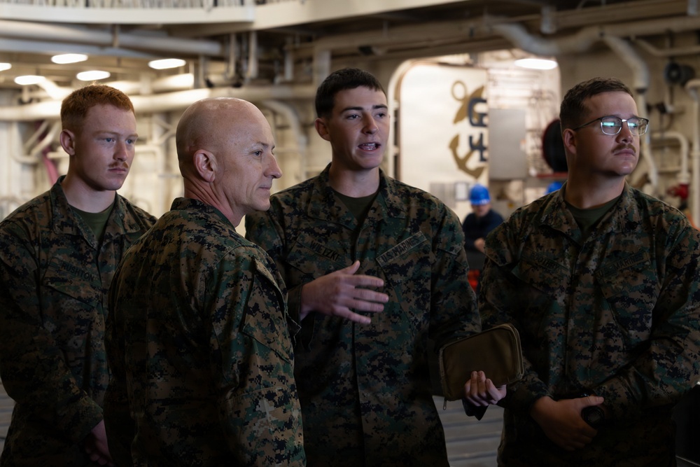 U.S. Marine Corps Leadership Oversee Amphibious Combat Vehicle Launch