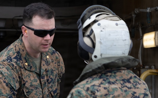 U.S. Marine Corps Leadership Oversee Amphibious Combat Vehicle Launch