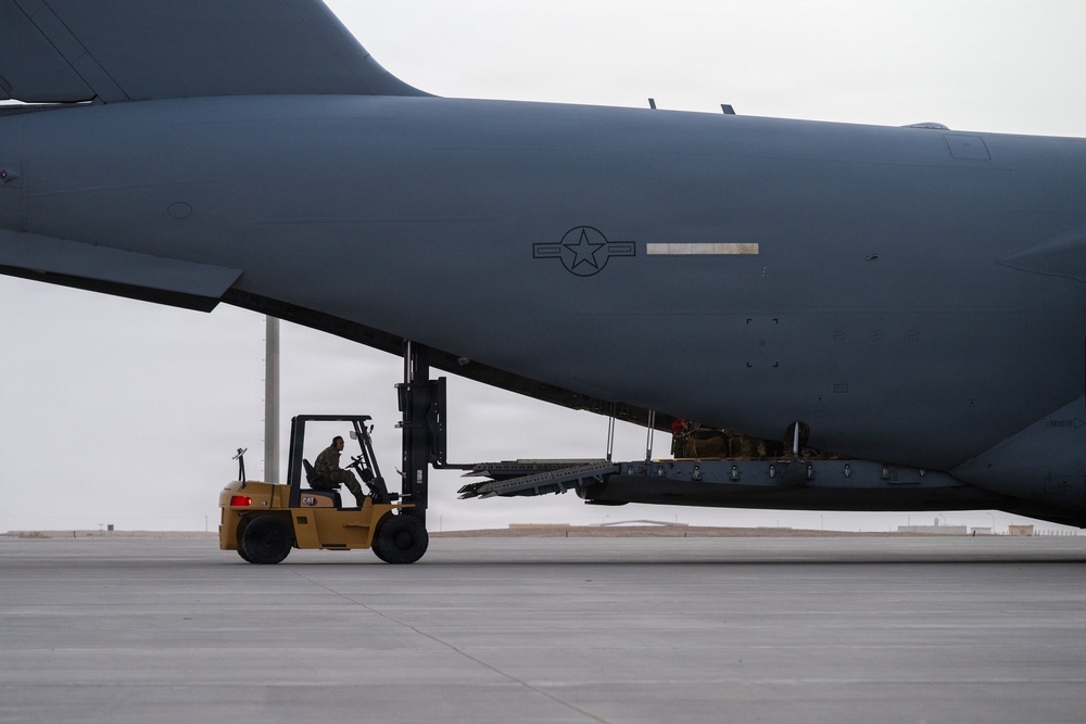 Fire Truck Drop Off at Readiness and Dispersal Exercise