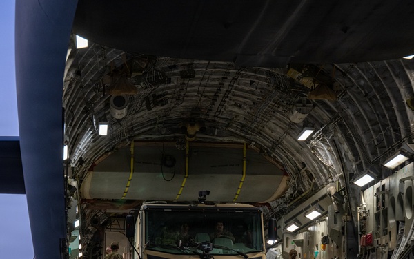 Fire Truck Drop Off at Readiness and Dispersal Exercise