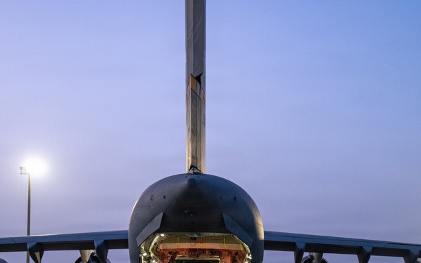 Fire Truck Drop Off at Readiness and Dispersal Exercise