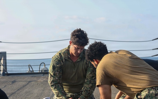 Spruance conducts routine operations