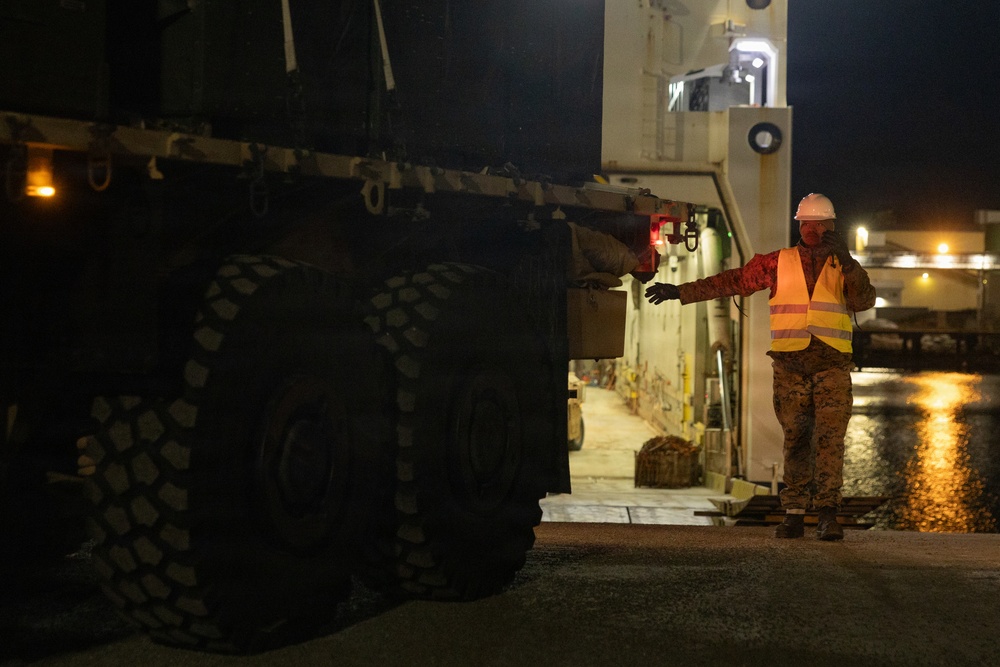 CORE26 | U.S. Marines use Norwegian Cargo Ship to Transport Military Equipment for Exercise in the Arctic