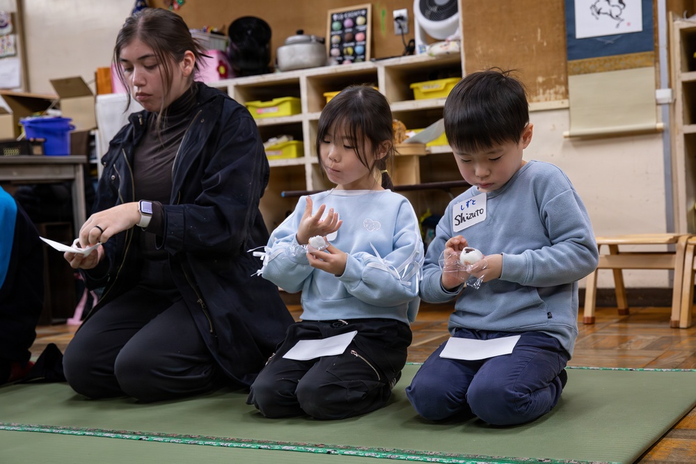 Volunteers From Marine Corps Air Station Iwakuni visit Ekimae Hoikuen, Japan 2026