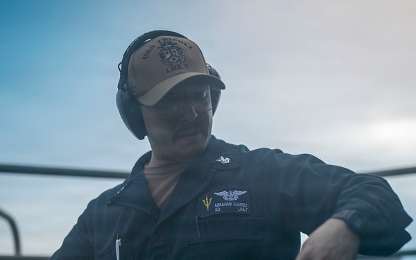 USS Tripoli Conducts A SCAT Drill