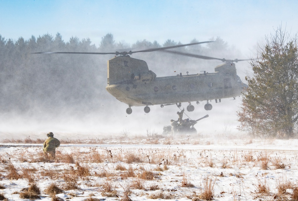 Cold Weather Artillery Sling Load at Fort McCoy