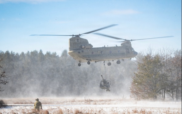 Cold Weather Artillery Sling Load at Fort McCoy