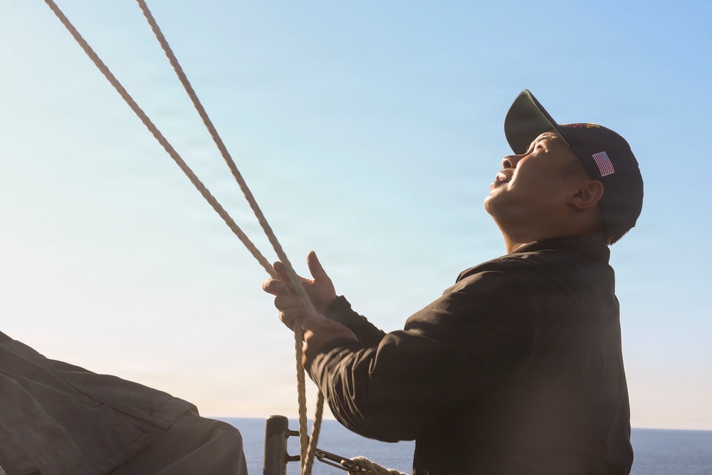 Comstock and Boxer Conduct a Fueling-at-sea