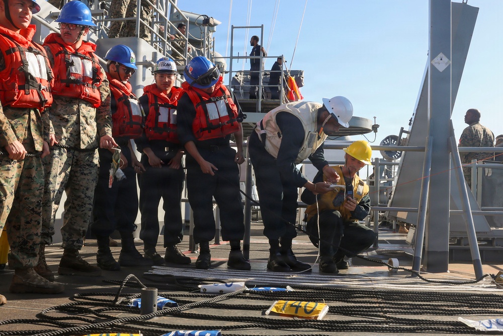 Comstock and Boxer Conduct a Fueling-at-sea
