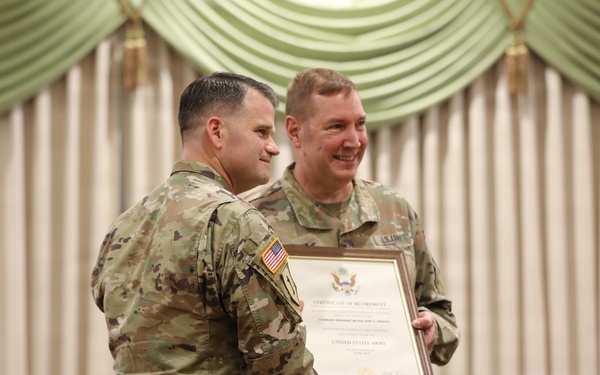 336th Expeditionary Military Intelligence Brigade Change of Command, Change of Responsibility, and Retirement Ceremony