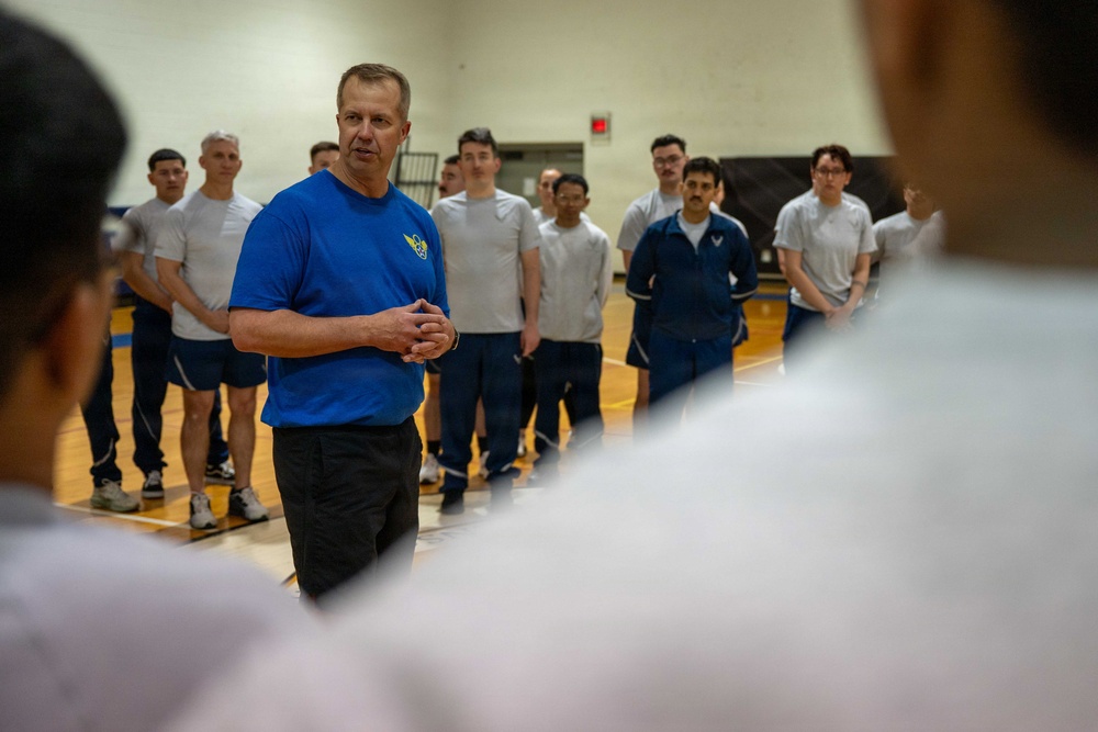 The Mighty Eighth's Commander visits Whiteman AFB