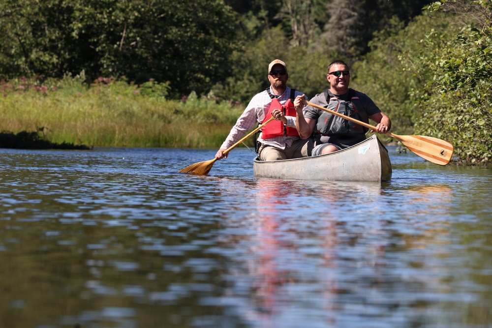 Canoeing on the Paint River in Michigan