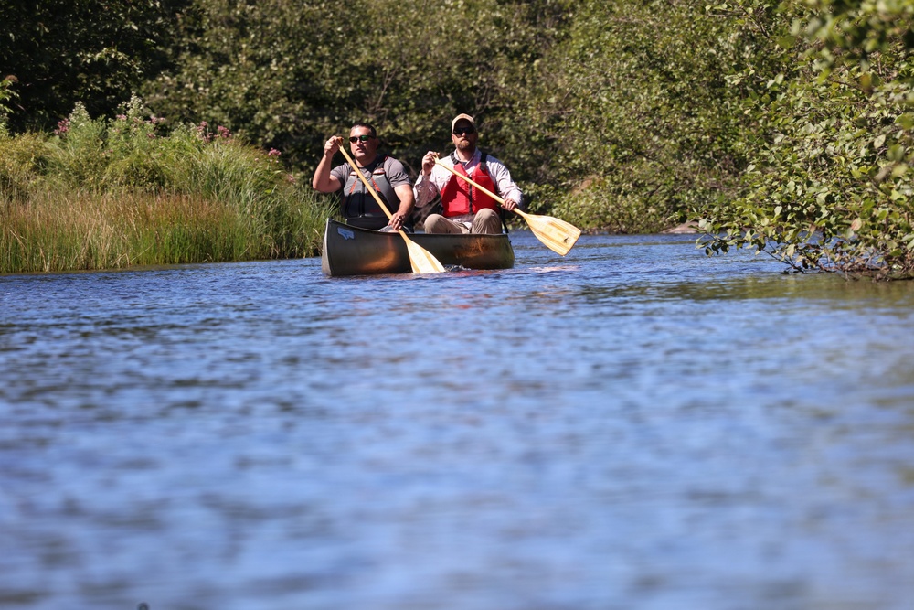 Canoeing on the Paint River in Michigan