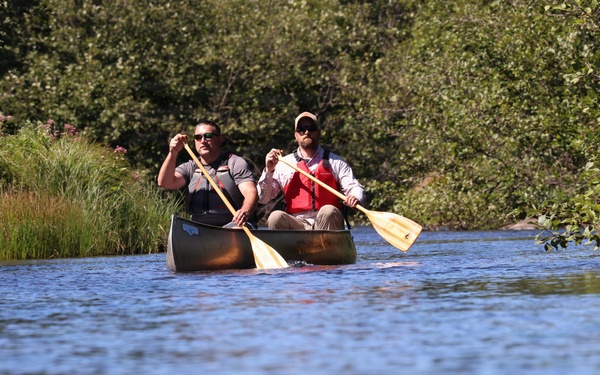 Canoeing on the Paint River in Michigan