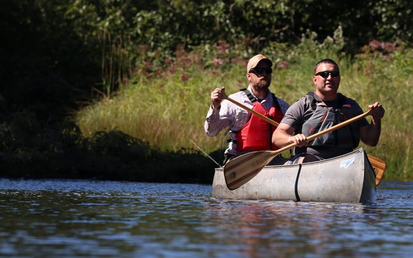 Canoeing on the Paint River in Michigan