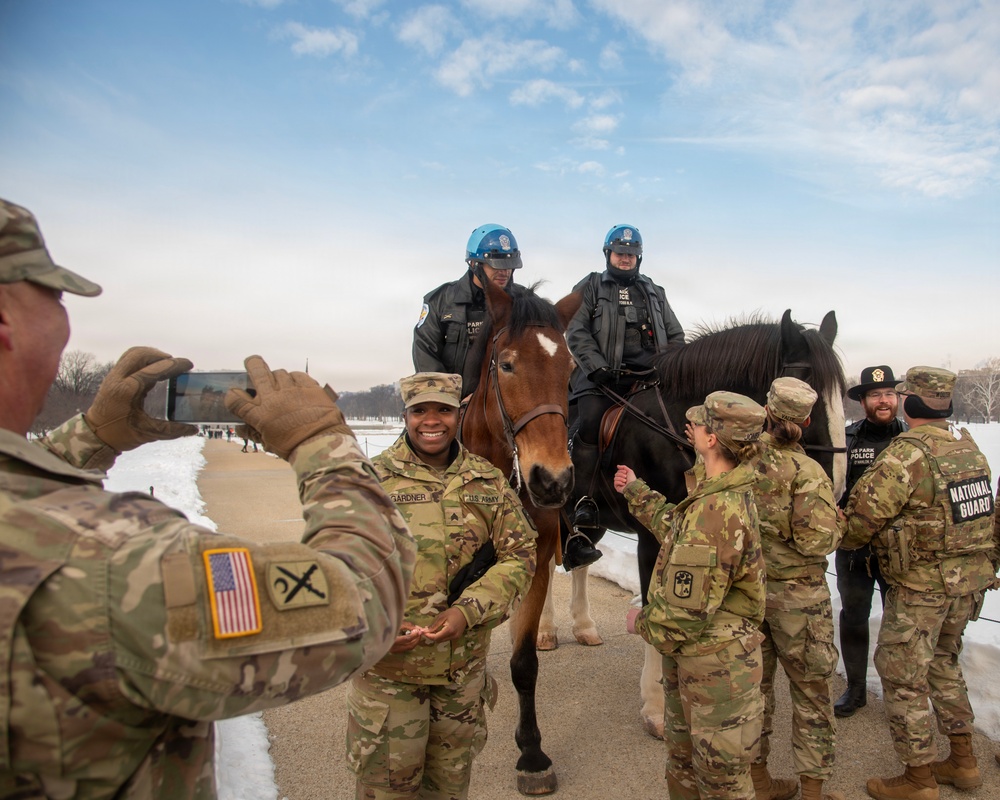 Secretary of War administers oath of enlistment