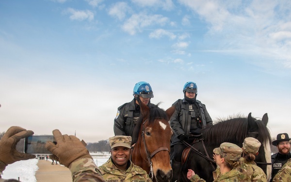 Secretary of War administers oath of enlistment
