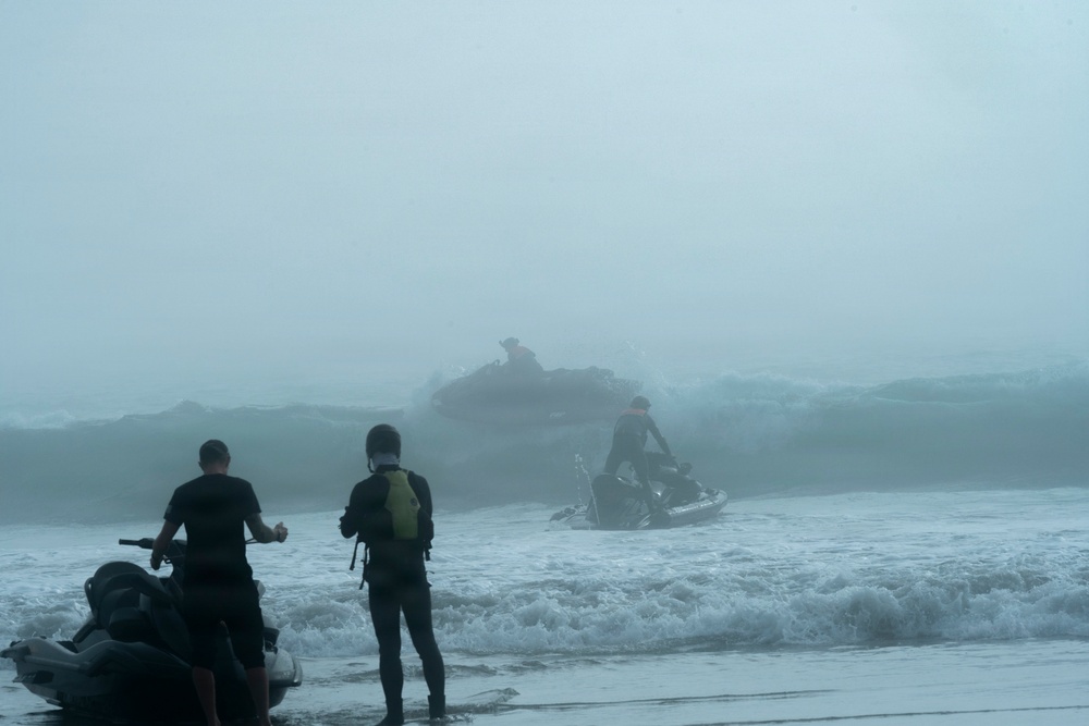 Coast Guard members train for tactical personal watercraft interdictions