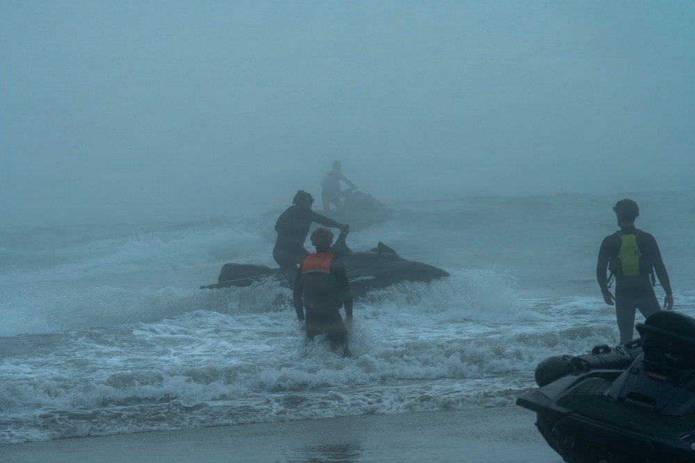 Coast Guard members train for tactical personal watercraft interdictions