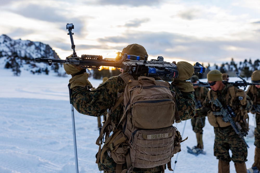U.S. Marines with 2nd Bn., 4th Marines attend mountain survival class during MTX 1-26