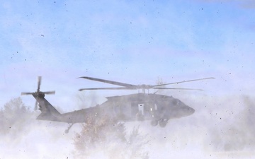 Photo Story: 120th Field Artillery Soldiers conduct winter sling-load ops with Black Hawk, Chinook helicopters, Part 2