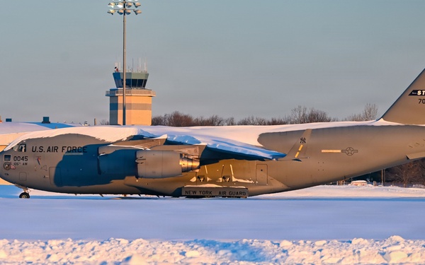 Operation snow removal at 105th AW