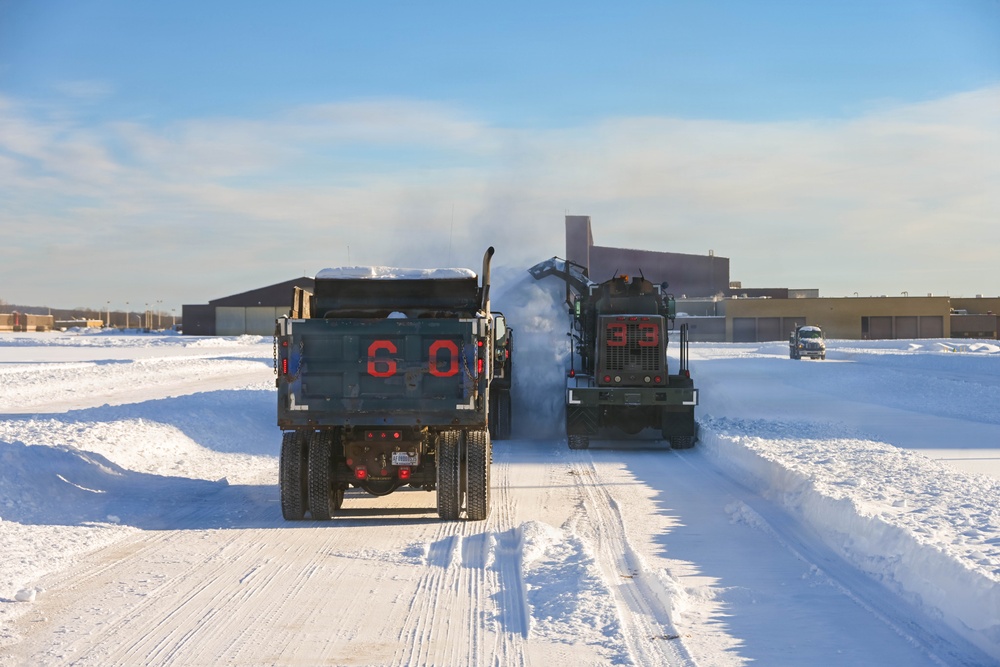 Operation snow removal at 105th AW
