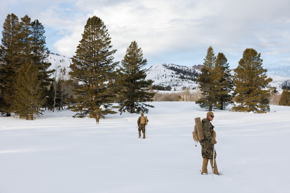 U.S. Marines with 2nd Bn., 4th Marines attend mountain survival class during MTX 1-26