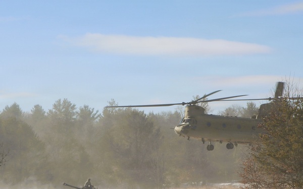Wisconsin National Guard’s 1st Battalion, 120th Field Artillery holds winter sling-load training at Fort McCoy