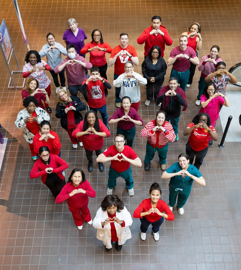 Cardiology Team Form a Heart for Heart Health Month