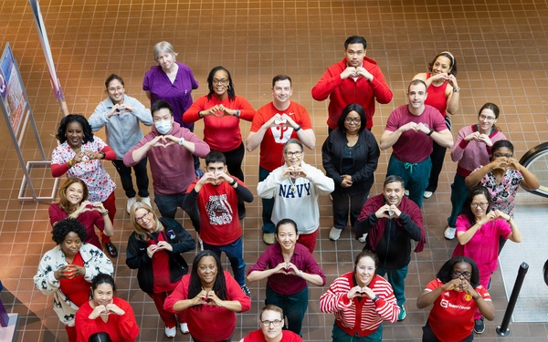 Cardiology Team Form a Heart for Heart Health Month