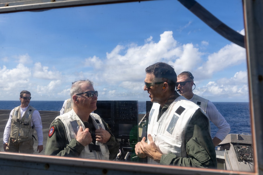 USS Gerald R. Ford (CVN 78) Hosts Rear Adm. Richard Brophy, Commander, Naval Air Force Atlantic