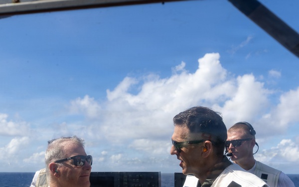 USS Gerald R. Ford (CVN 78) Hosts Rear Adm. Richard Brophy, Commander, Naval Air Force Atlantic