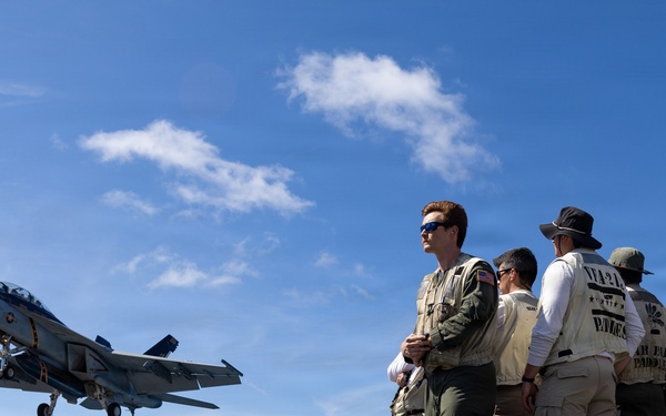 USS Gerald R. Ford (CVN 78) Hosts Rear Adm. Richard Brophy, Commander, Naval Air Force Atlantic
