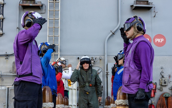 USS Gerald R. Ford (CVN 78) Hosts Rear Adm. Richard Brophy, Commander, Naval Air Force Atlantic