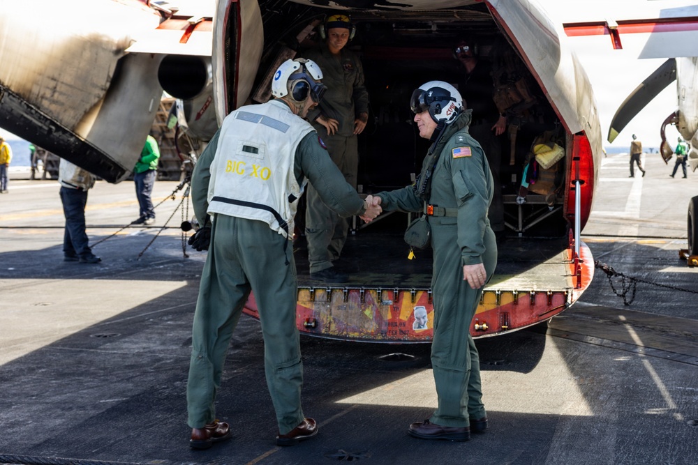 USS Gerald R. Ford (CVN 78) Hosts Rear Adm. Richard Brophy, Commander, Naval Air Force Atlantic