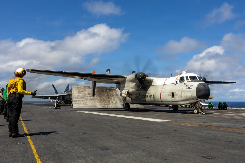 USS Gerald R. Ford (CVN 78) Hosts Rear Adm. Richard Brophy, Commander, Naval Air Force Atlantic