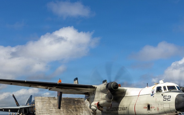 USS Gerald R. Ford (CVN 78) Hosts Rear Adm. Richard Brophy, Commander, Naval Air Force Atlantic