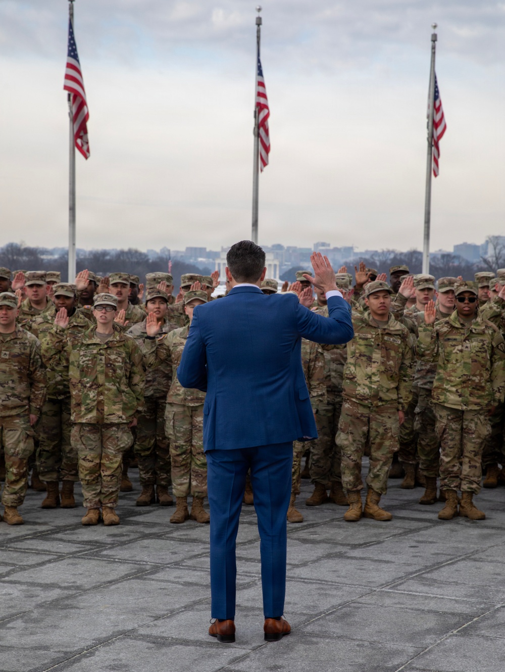 Mass Reenlistment Held at Washington Monument
