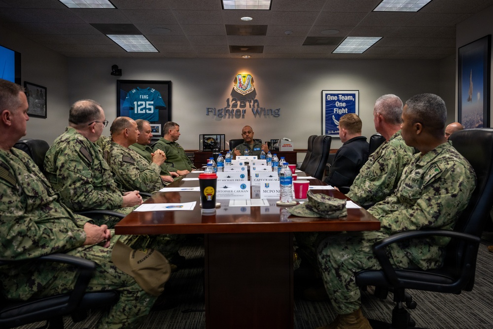Florida Air National Guard's 125th Fighter Wing mission briefing builds partnerships with Jacksonville military leaders