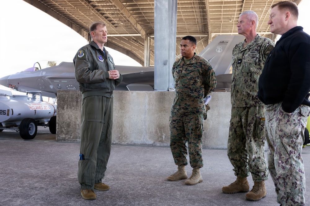 Navy, Marine Corps leaders tour 125th Fighter Wing, F-35A operations