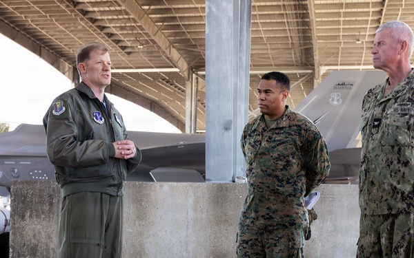 Navy, Marine Corps leaders tour 125th Fighter Wing, F-35A operations