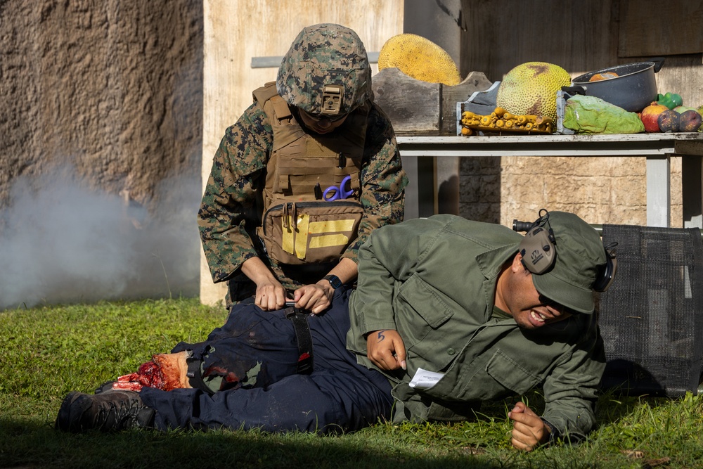 Joint Training: Navy Hospital Corpsmen and Marines Train Together at Bellows