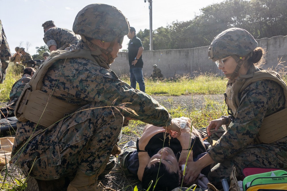Joint Training: Navy Hospital Corpsmen and Marines Train Together at Bellows