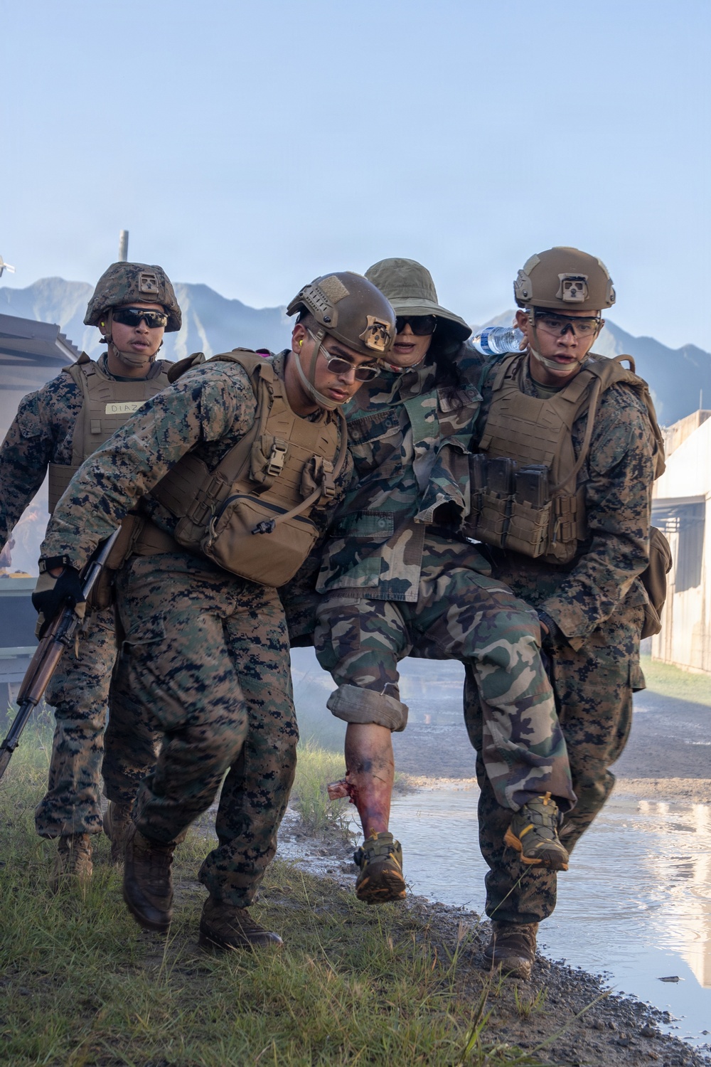 Joint Training: Navy Hospital Corpsmen and Marines Train Together at Bellows