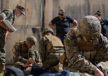 Joint Training: Navy Hospital Corpsmen and Marines Train Together at Bellows