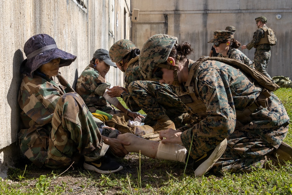 Joint Training: Navy Hospital Corpsmen and Marines Train Together at Bellows
